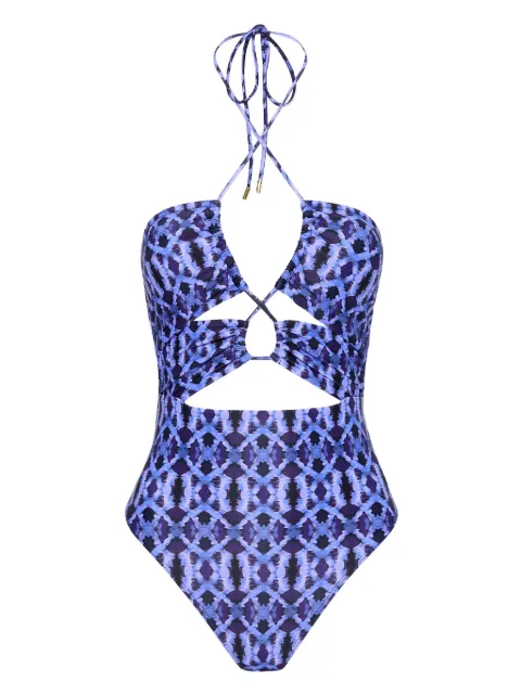 Rebecca Vallance Shiloh ikat-print one-piece