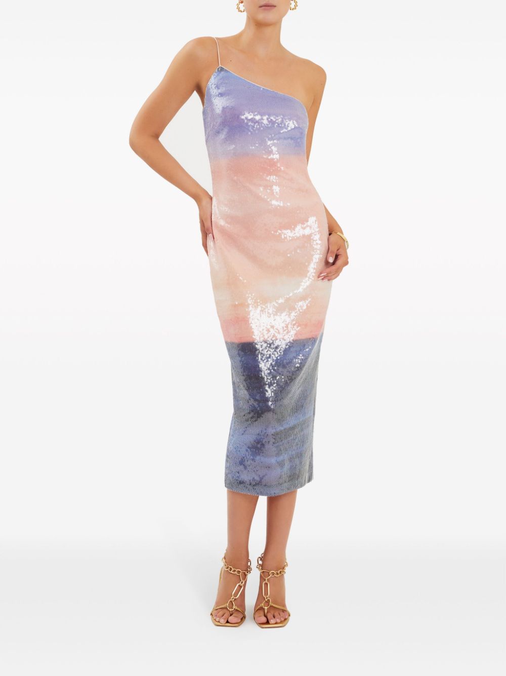 Rebecca Vallance Midi-jurk met pailletten Paars