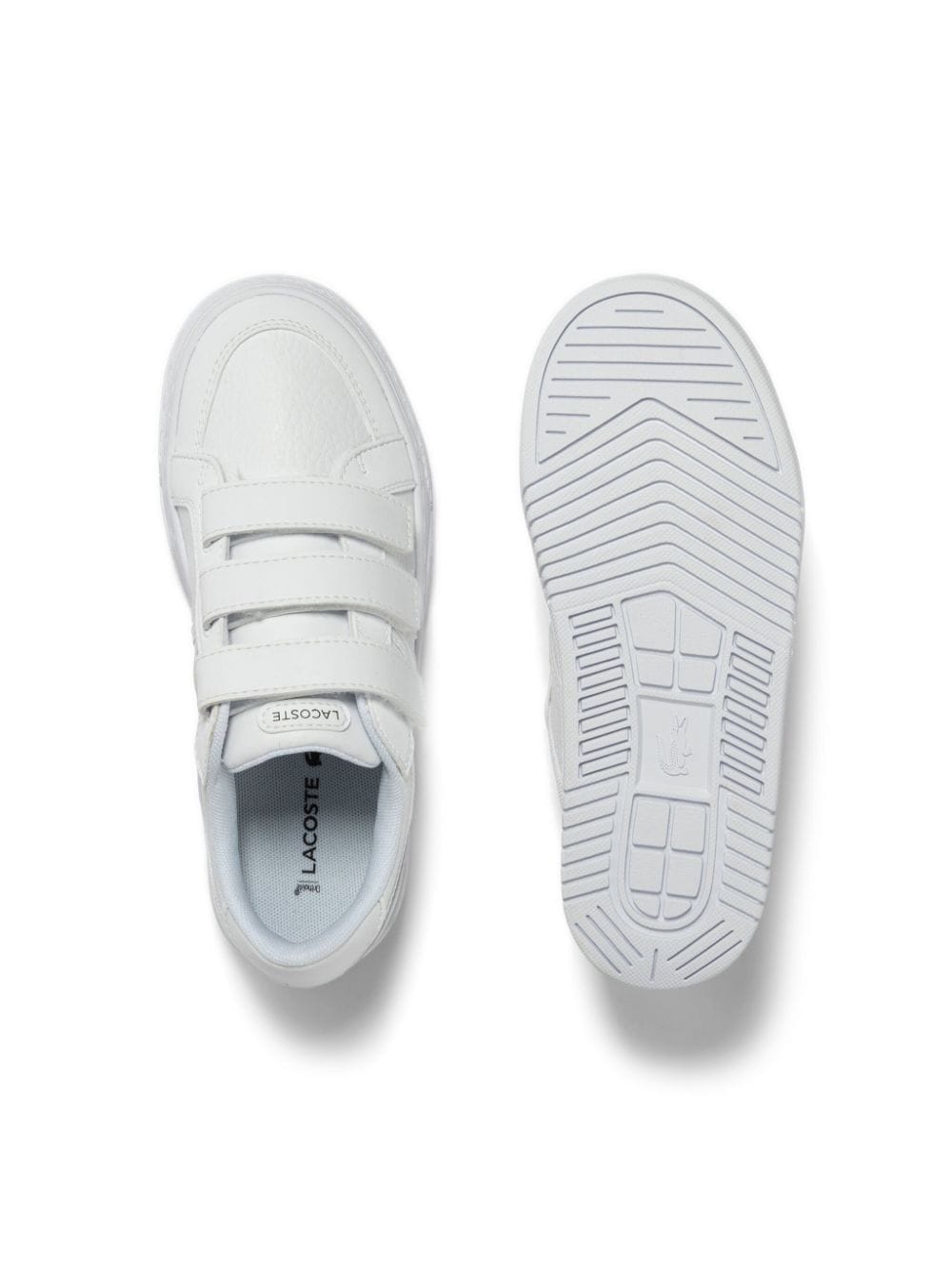 Lacoste Kids round-toe touch-strap sneakers White