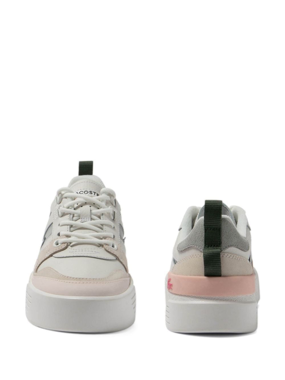 Lacoste L002 leren sneakers Beige