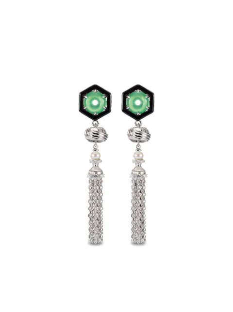 Shanghai Tang aretes con borlas