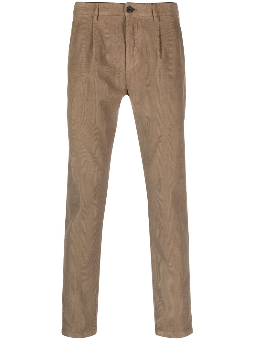 corduroy tapered-leg trousers