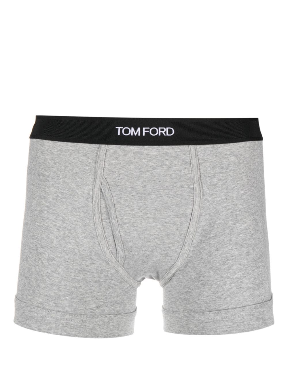Shop Tom Ford Logo-band Cotton-blend Boxers (pack Of Two) In White