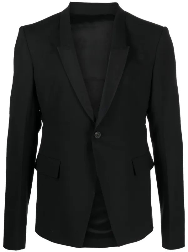 Rick Owens single-breasted Virgin Wool Blend Blazer - Farfetch