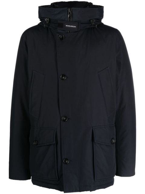 Woolrich Arctic button-up hooded down jacket 