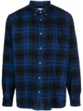 Woolrich plaid-check long-sleeve cotton shirt - Blue