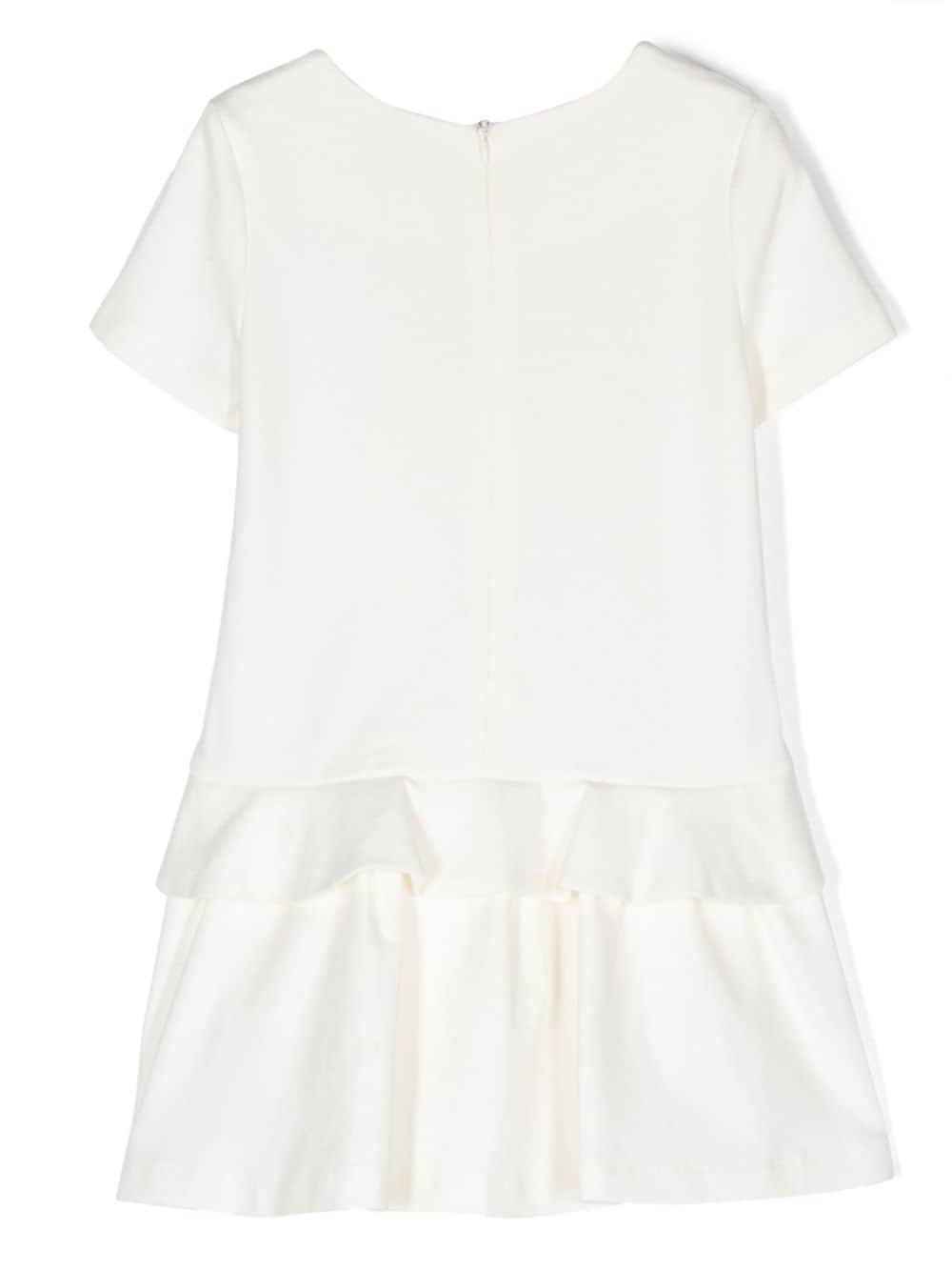Shop Moschino Bag-print Cotton Dress In White