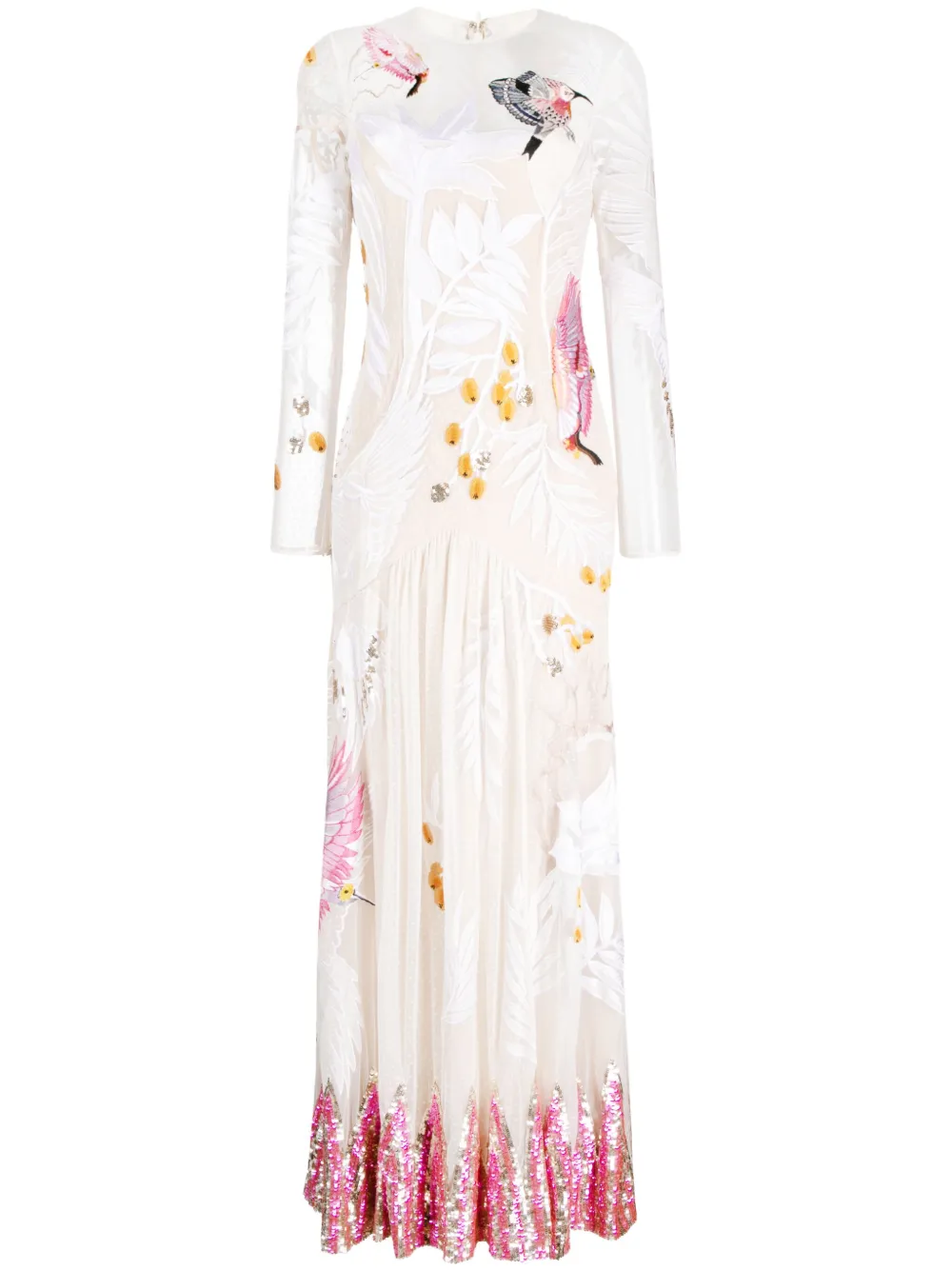 Temperley London Opera Tatoo グラフィック フレアドレス - ホワイト Temperley London Opera Tatoo グラフィック フレアドレス - ホワイト