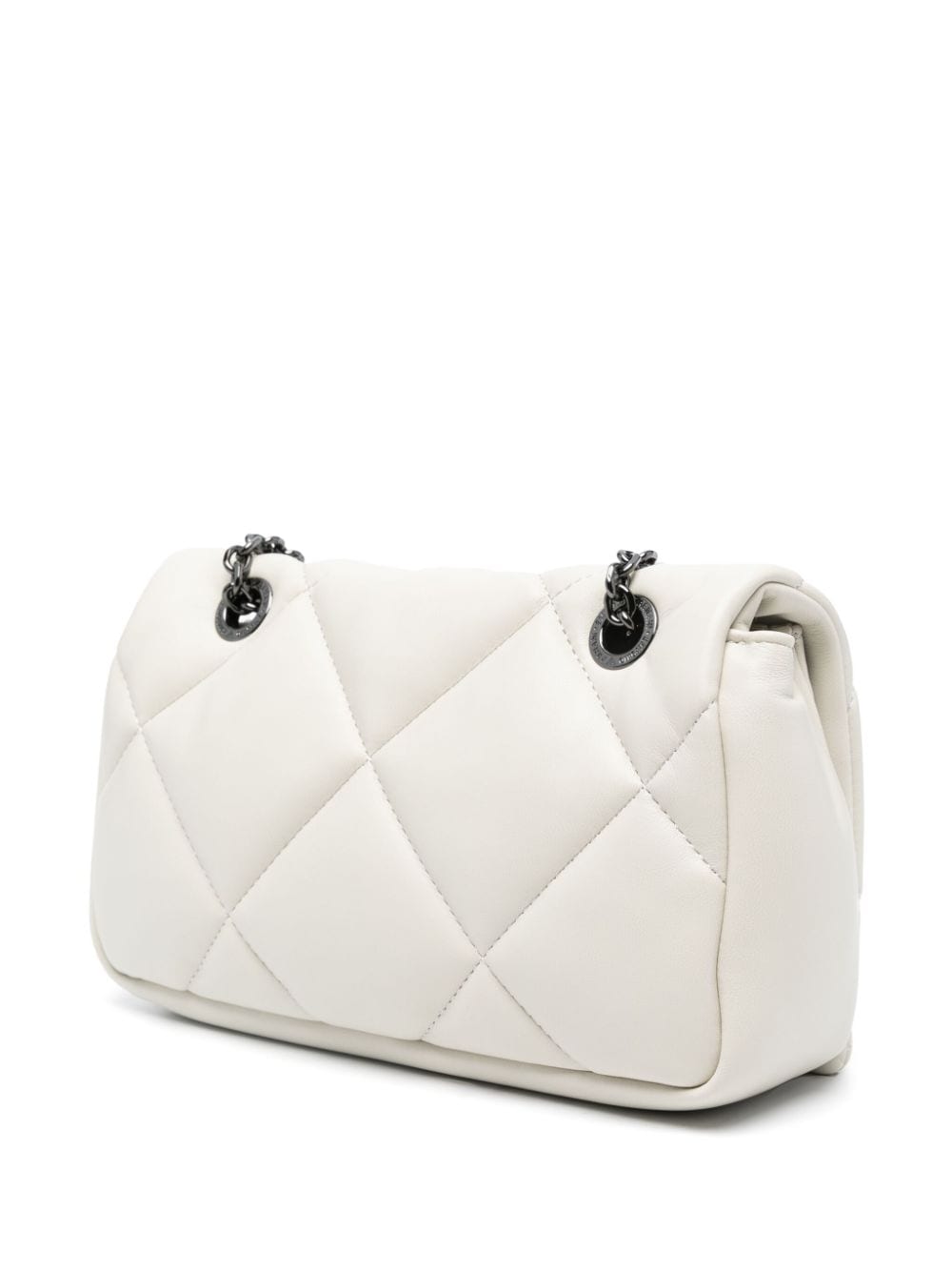 Shop Emporio Armani Logo-embossed Faux-leather Crossbody Bag In White