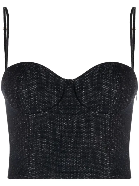 Rochas tweed bustier-style top