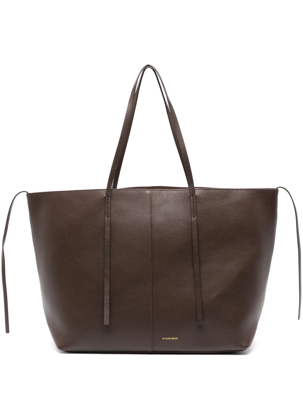 By Malene Birger Abilla Grained-leather Tote Bag In Brown