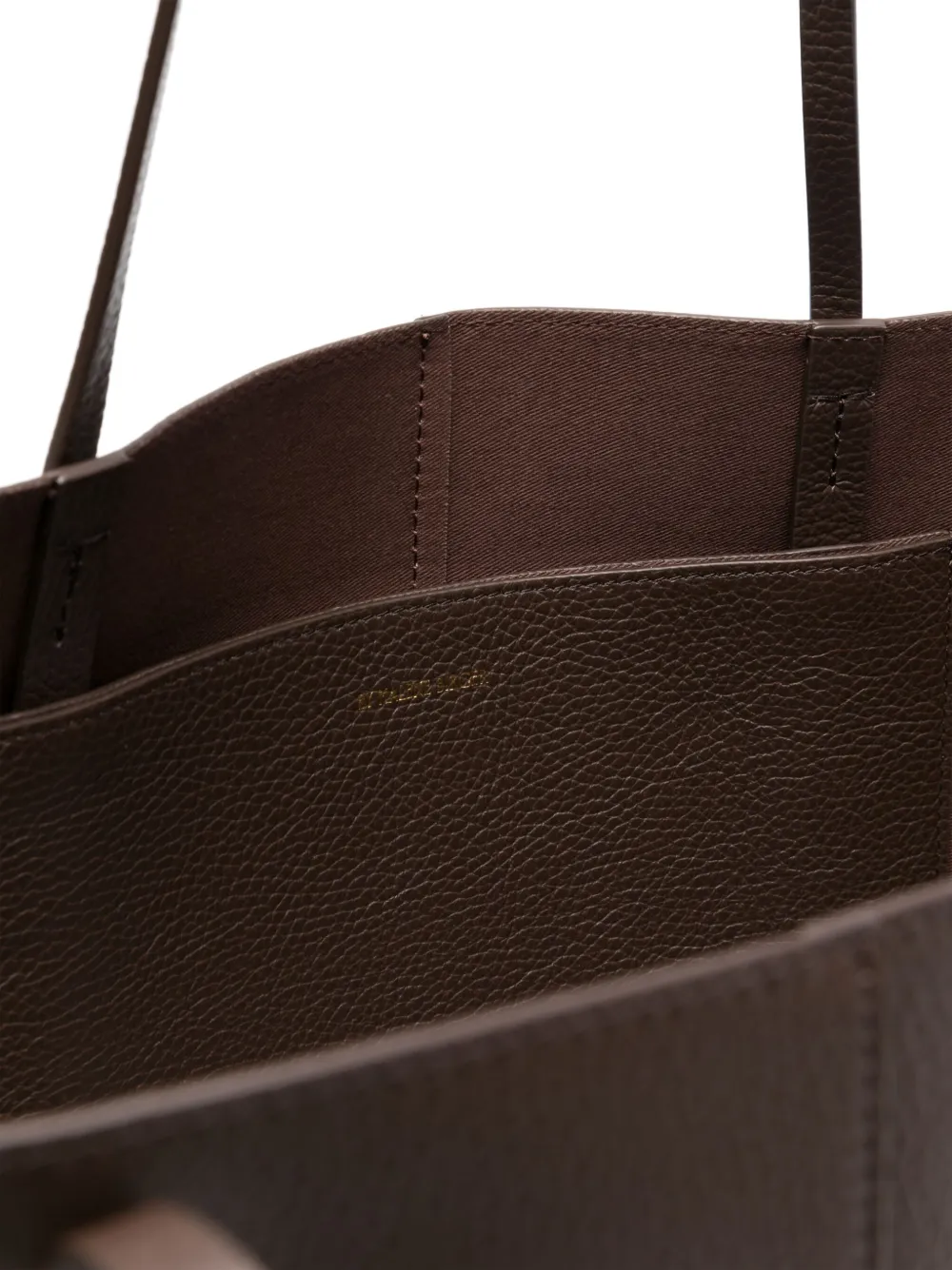 By Malene Birger Abilla Grained-leather Tote Bag In Brown