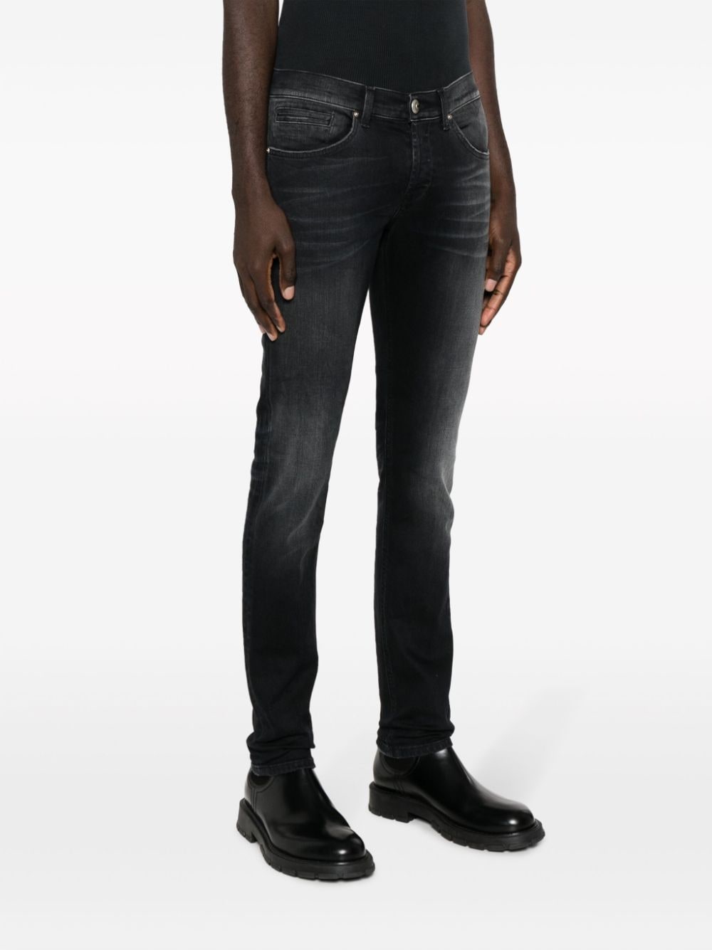 DONDUP Jeans met toelopende pijpen Zwart