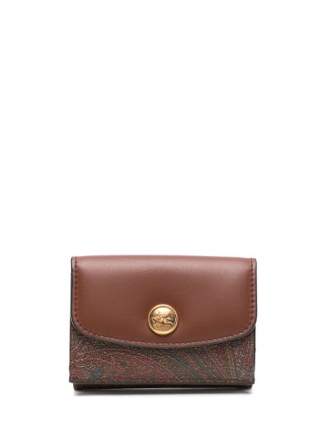 ETRO paisley-jacquard leather wallet Women