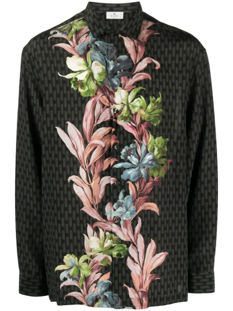 ETRO floral-print silk shirt