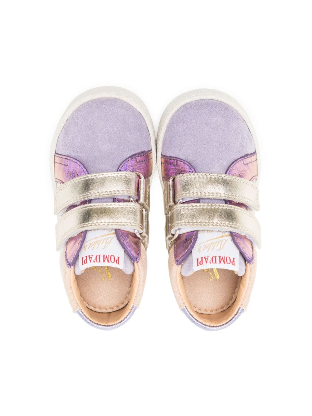 Shop Pom D'api Panelled Touch-strap Sneakers In Pink