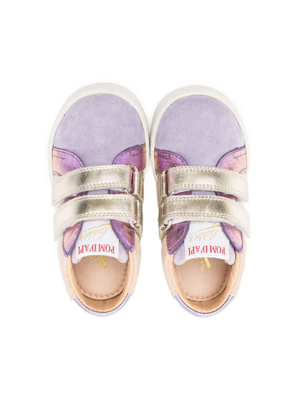 Shop Pom D'api Panelled Touch-strap Sneakers In Pink