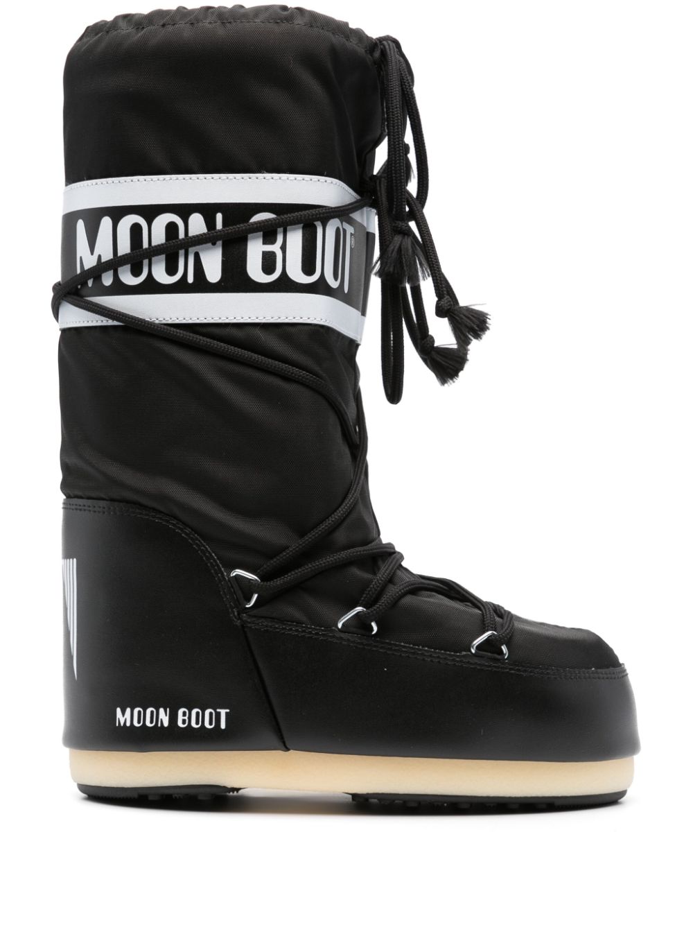 Shop Moon Boot Icon Panelled Waterproof Boots In Black