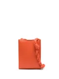Jil Sander small Tangle leather crossbody bag - Orange