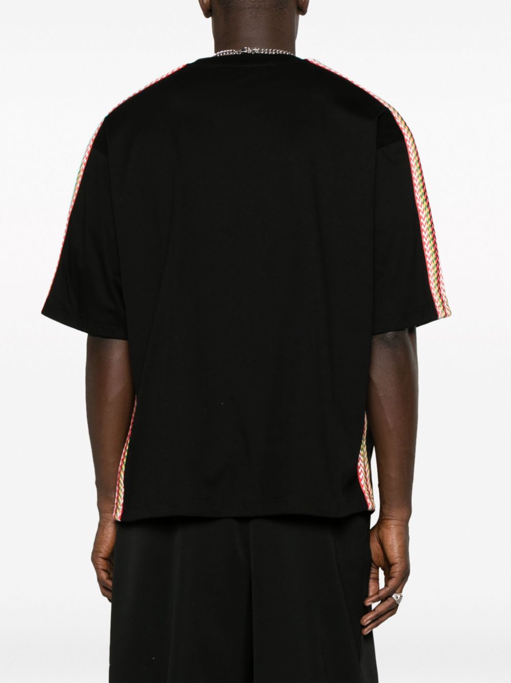 Shop Lanvin Curb Lace-embellished T-shirt In Black