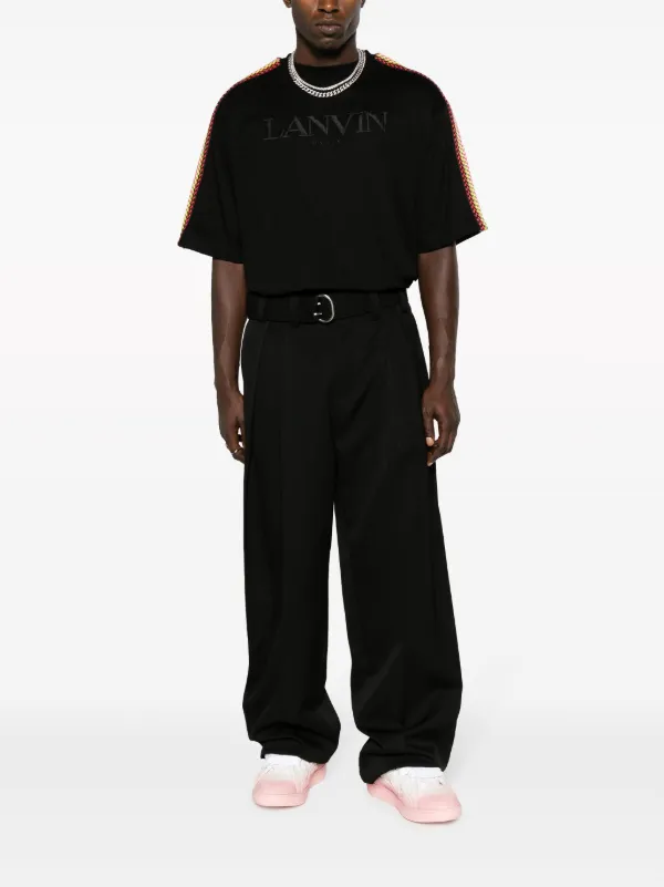 Lanvin Curb lace-embellished T-shirt | Black | FARFETCH