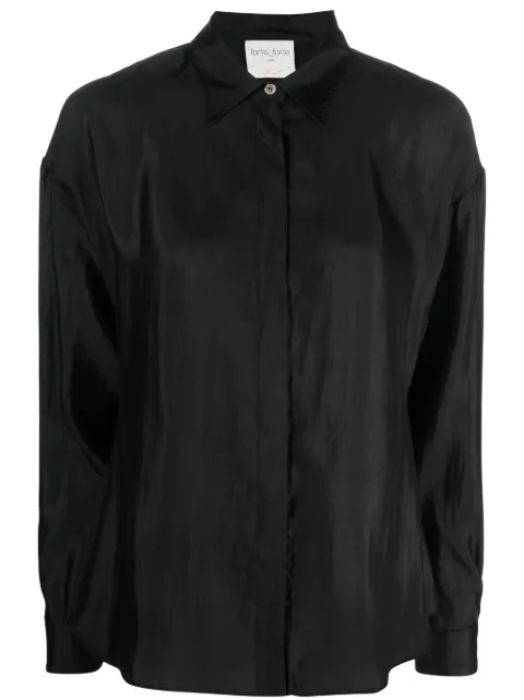 Forte Forte long-sleeve silk blend shirt