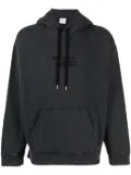 Courrèges logo-patch cotton hoodie - Grey