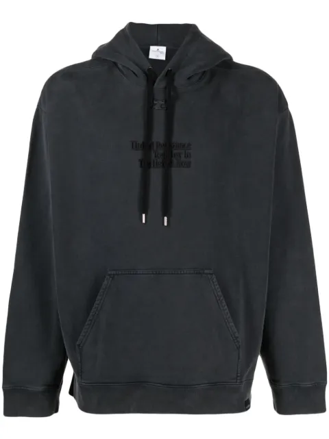 Courrèges logo-patch cotton hoodie