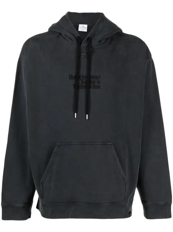 スウェット・トレーナー Courreges SWEATSHIRTS (124JSW005JS0120 9999) Courrèges logo-patch Cotton Sweatshirt | Black | FARFETCH