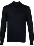 Corneliani half-zip fine-knit jumper - Blue