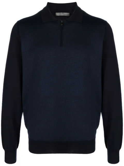 Corneliani fine-knit wool polo shirt