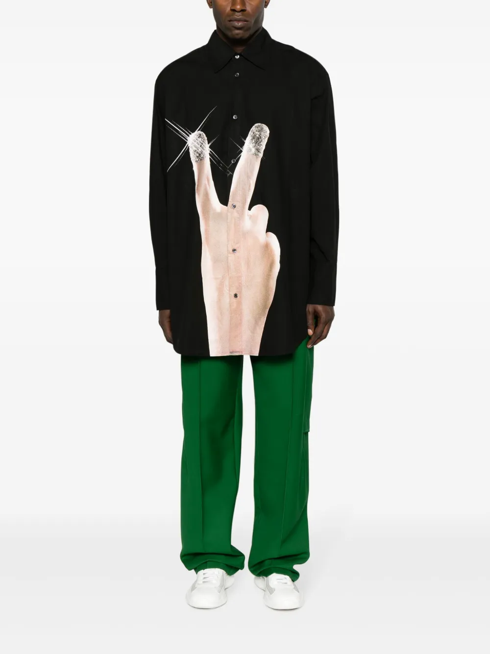JW Anderson x Michael Clark photograph-print shirt - Zwart
