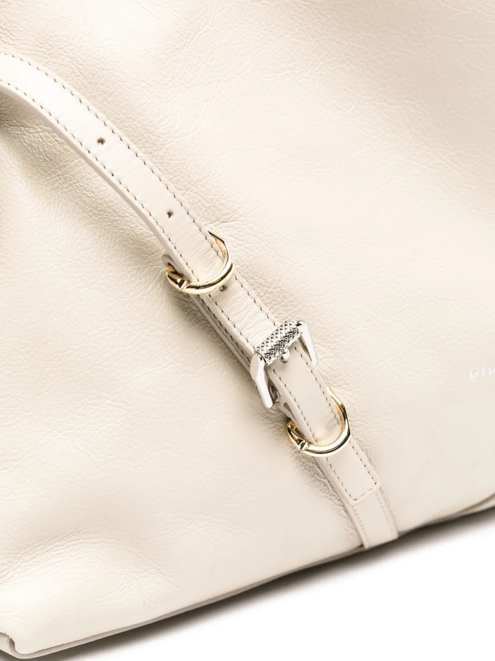 Shop Givenchy Medium Voyou Leather Shoulder Bag In Neutrals