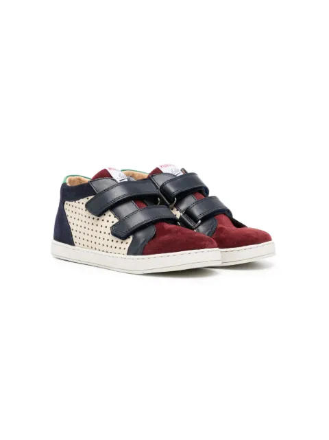 Pom D'api panelled suede sneakers