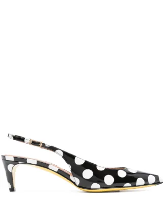 Marni 55mm Polka Dot Slingback Pumps Black FARFETCH ZA