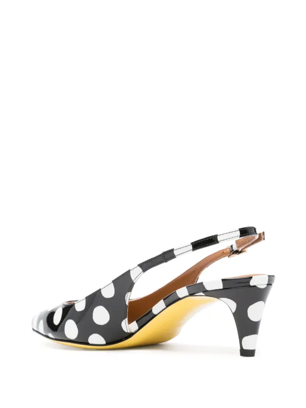 Polka dot slingback shoes store