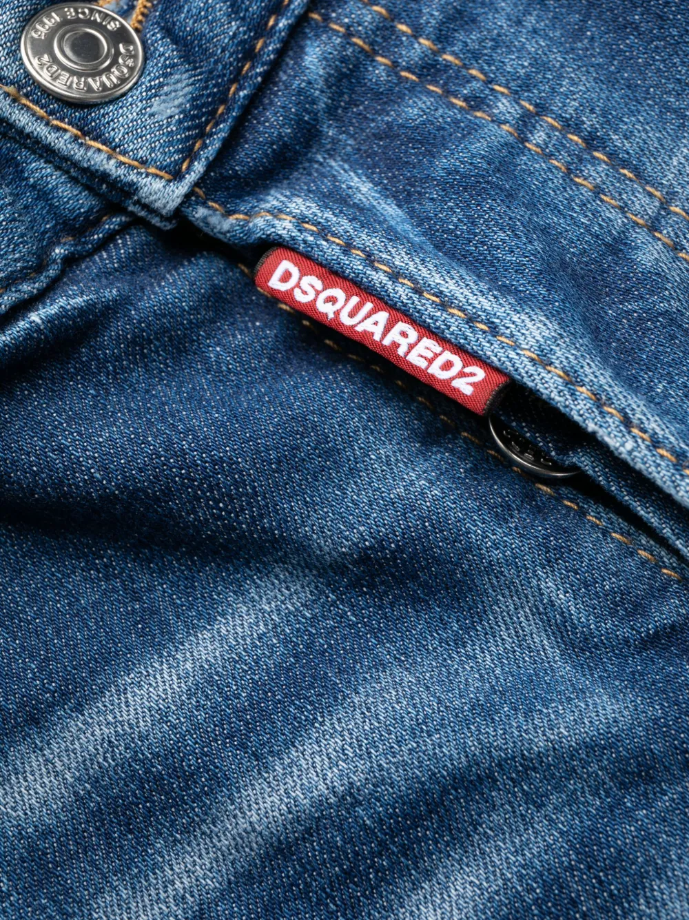 Cheap DSQUARED2 distressed slim-cut jeans Men