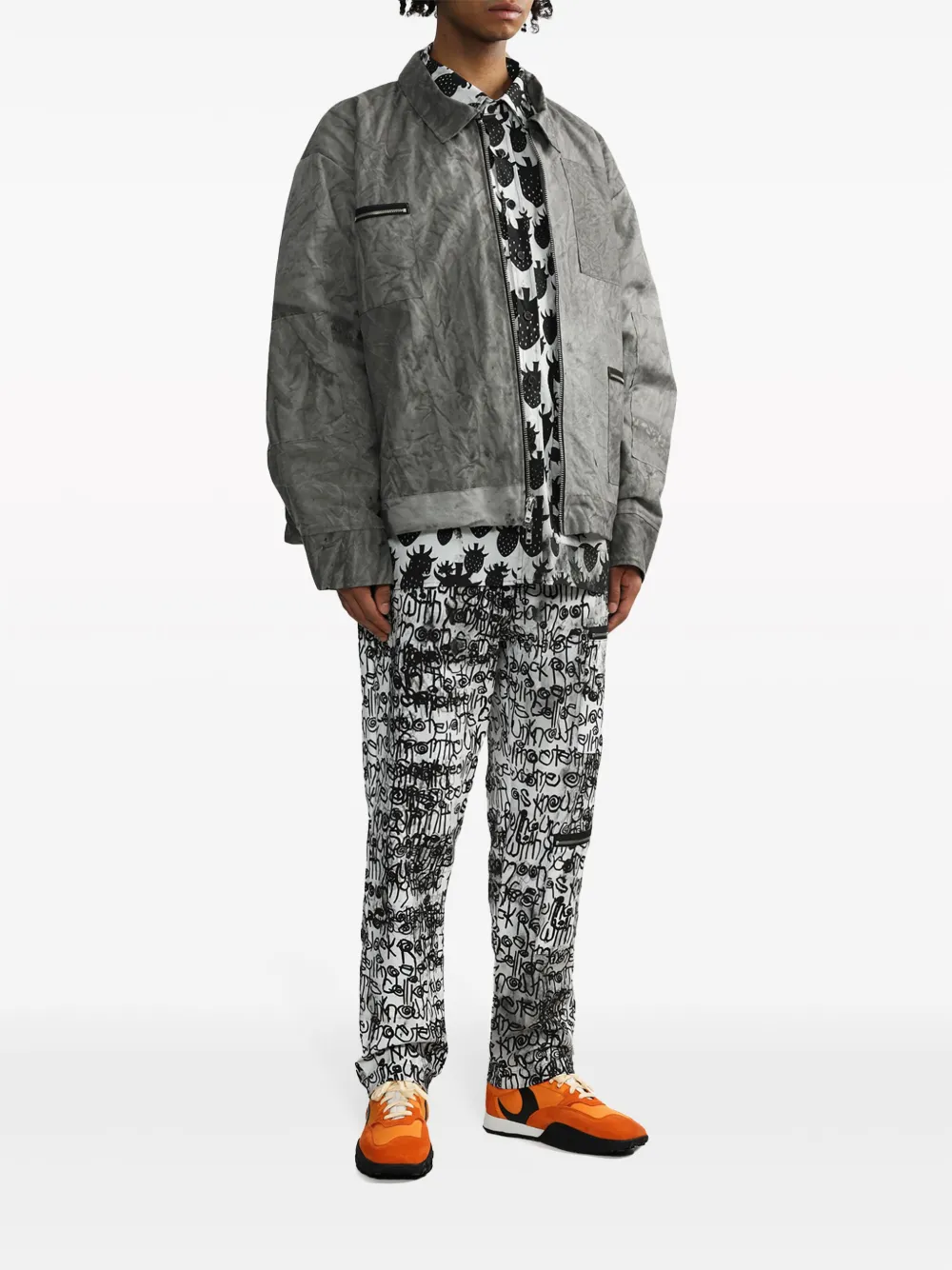 WESTFALL Nephilia shirtjack met grafische print - Grijs