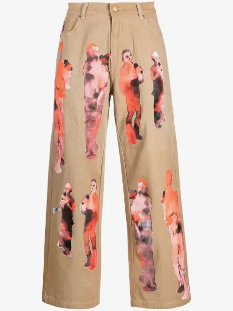 KidSuper jeans rectos con estampado gráfico