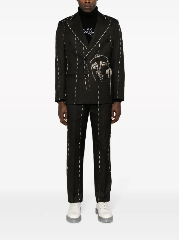 KidSuper/□AW23/ストレートパンツ/30/コットン/BLU/無地 KidSuper