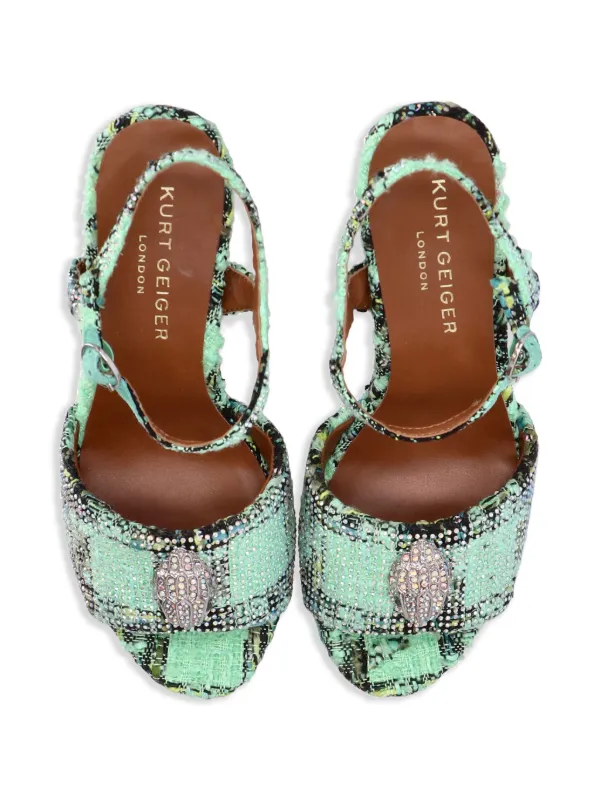 kg Kurt Geiger Kensington 125mm Platform Sandals Green