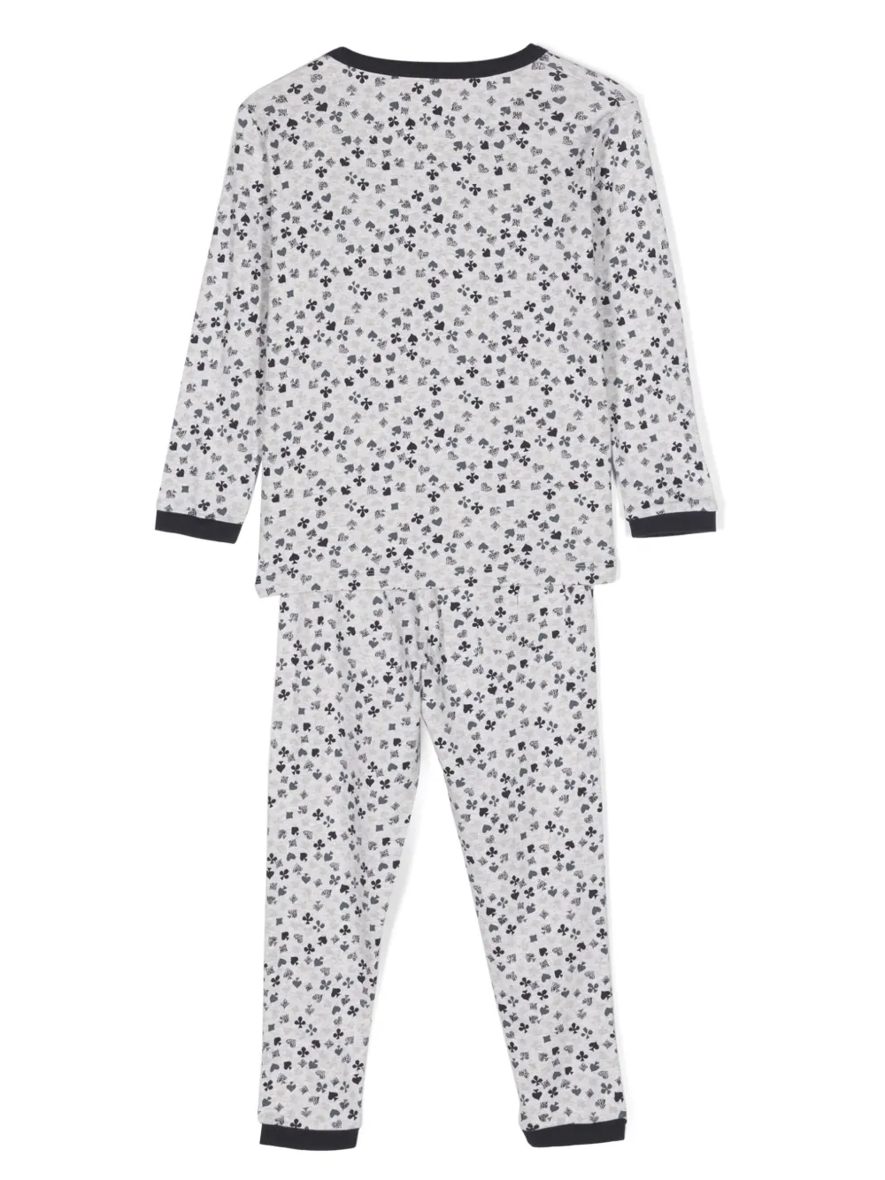 Shop Bonpoint Graphic-print Cotton Pajama Set In Grey