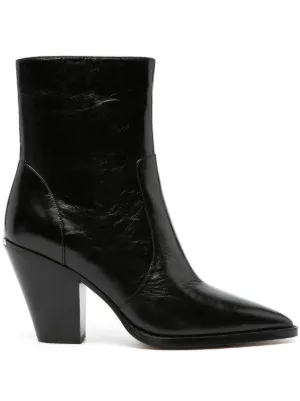 Michael kors black leather boots sale