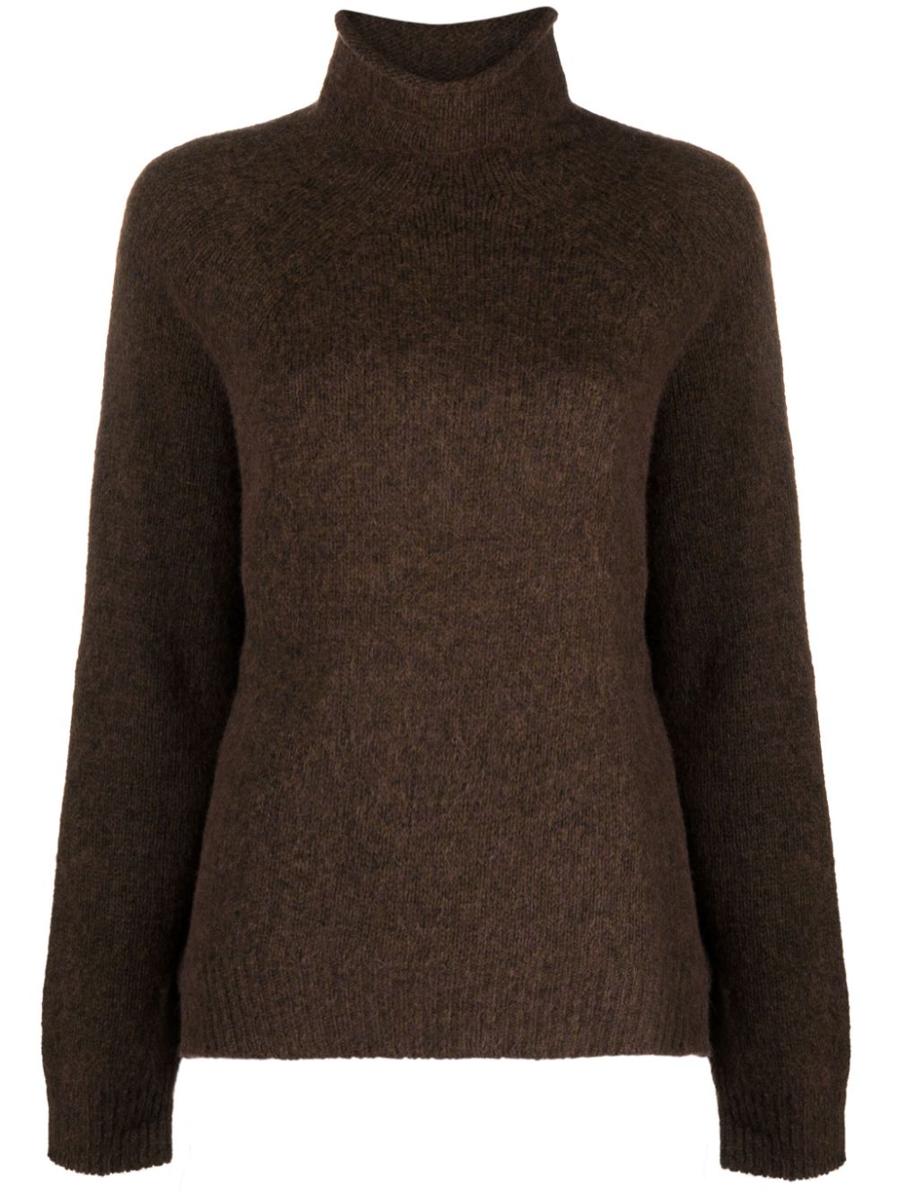 Apc High-neck Wool-blend Jumper In Brown