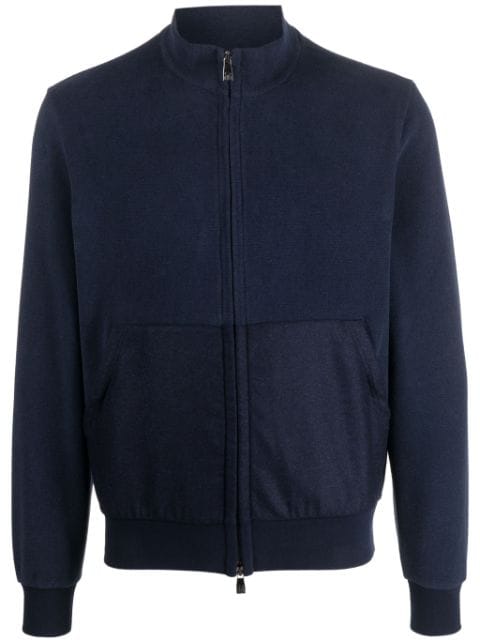 Corneliani mock-neck zip-up sweatshirt 