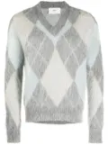 AMI Paris argyle-knit brushed sweatshirt - Grey