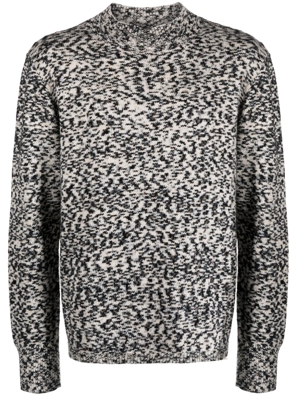 Apc Noah Marl-knit Cotton Jumper In Blue
