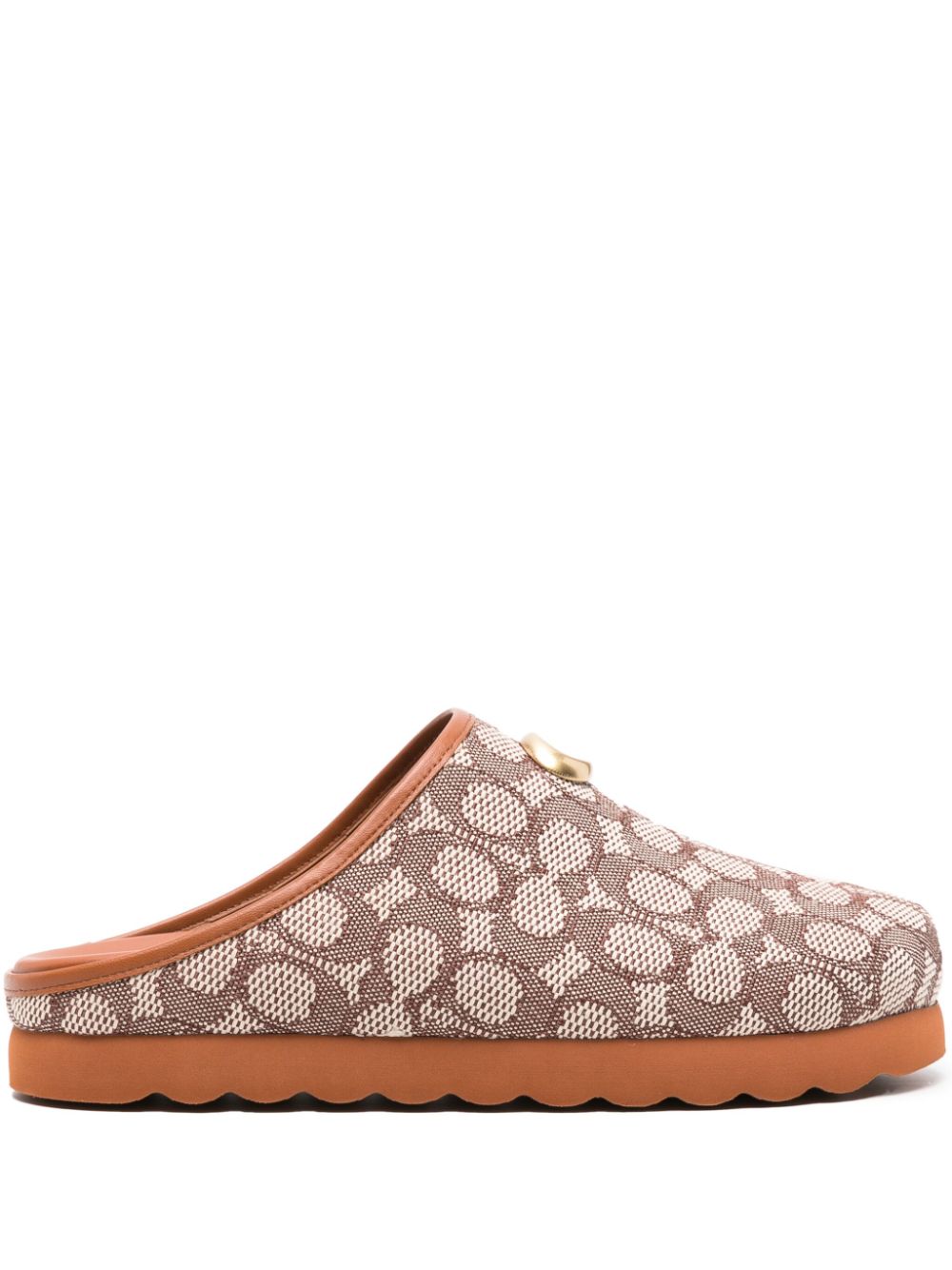 Coach logo-jacquard slippers