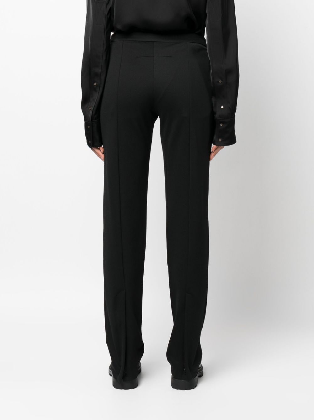 Shop Casablanca Pressed-crease Tailored Trousers In Black