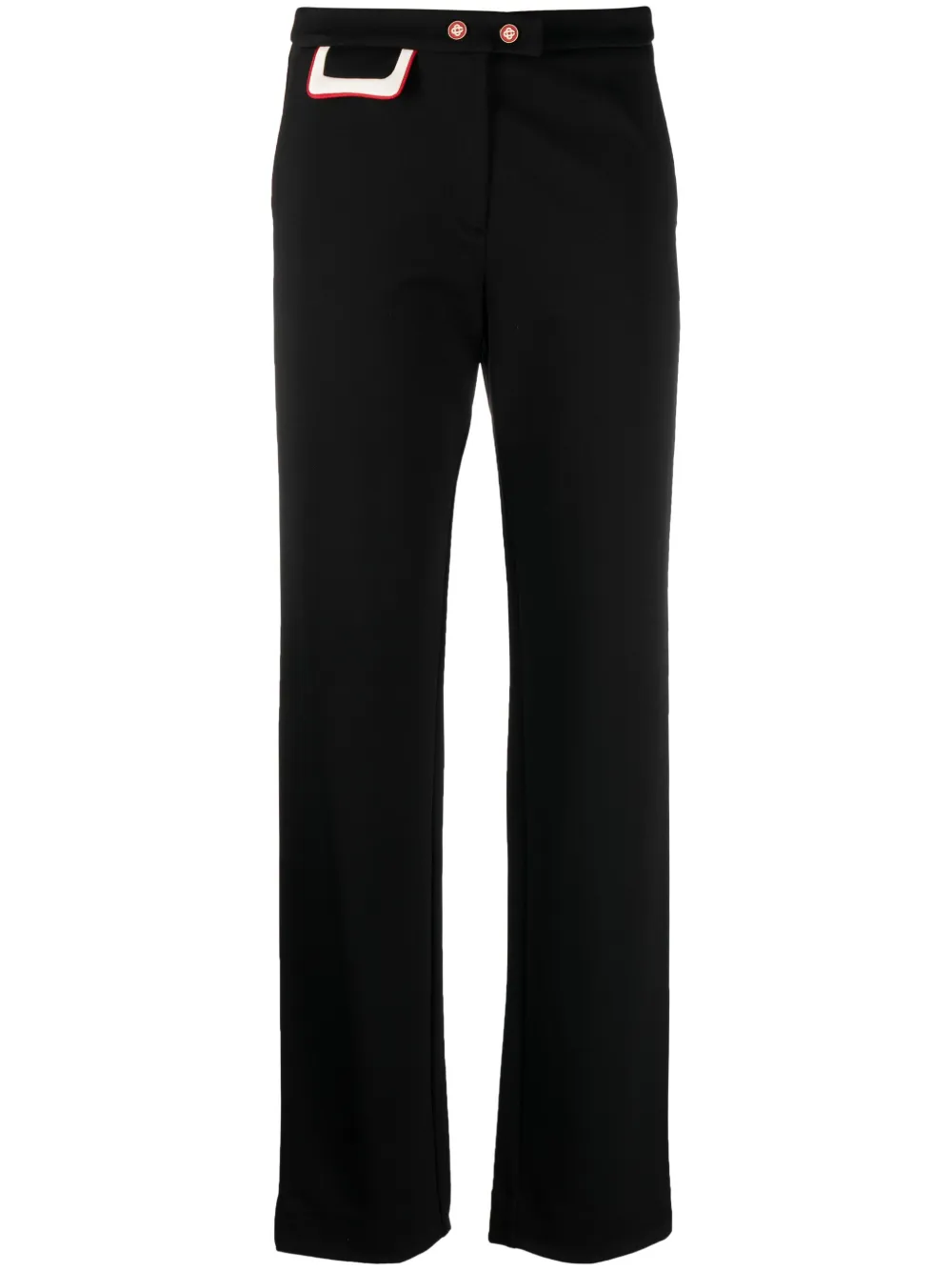 Casablanca Pressed-crease Tailored Trousers In Black